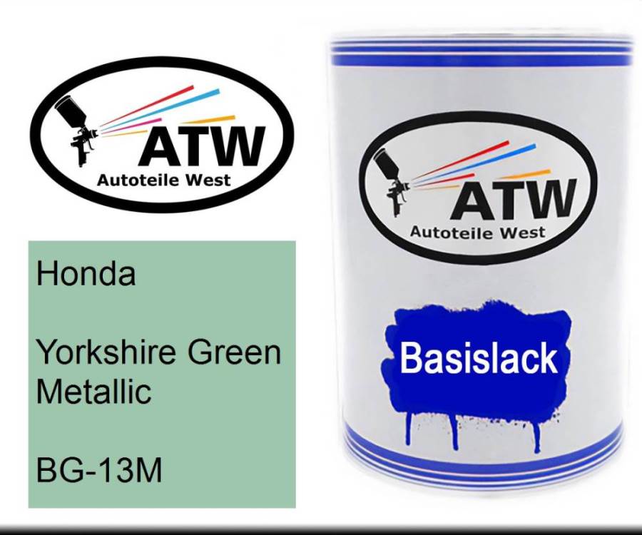 Honda, Yorkshire Green Metallic, BG-13M: 500ml Lackdose, von ATW Autoteile West.